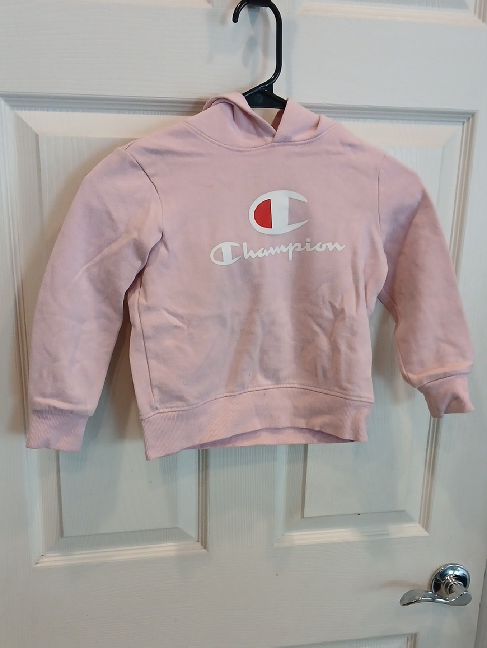 3/30 Champion Light Pink Hoodie with White & Red Logo